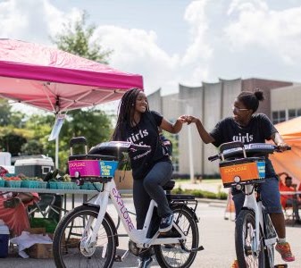 Young girls in a CHATTANOOGA, TN neighborhood
