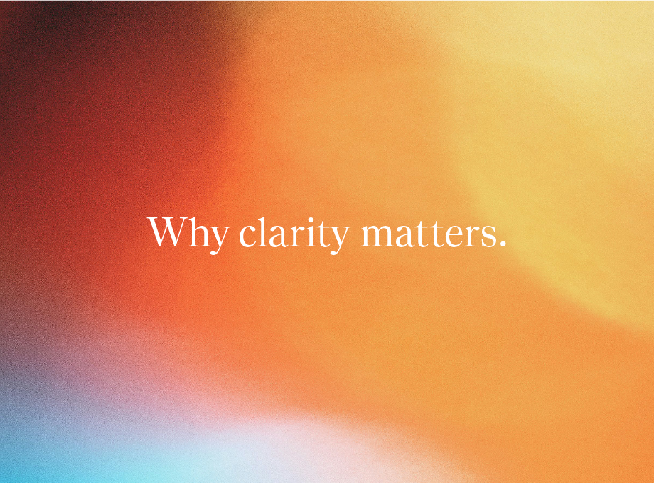 CZB Insight title on a multicolored background stating "Why clarity matters"