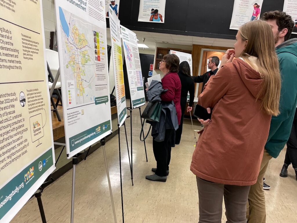 CZB AND COMMUNITY MEMBERS AT THEE SYRACUSE NY HOUSING STRATEGY COMMUNITY MEETING