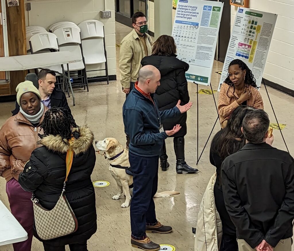 CZB AND COMMUNITY MEMBERS AT THEE SYRACUSE NY HOUSING STRATEGY COMMUNITY MEETING